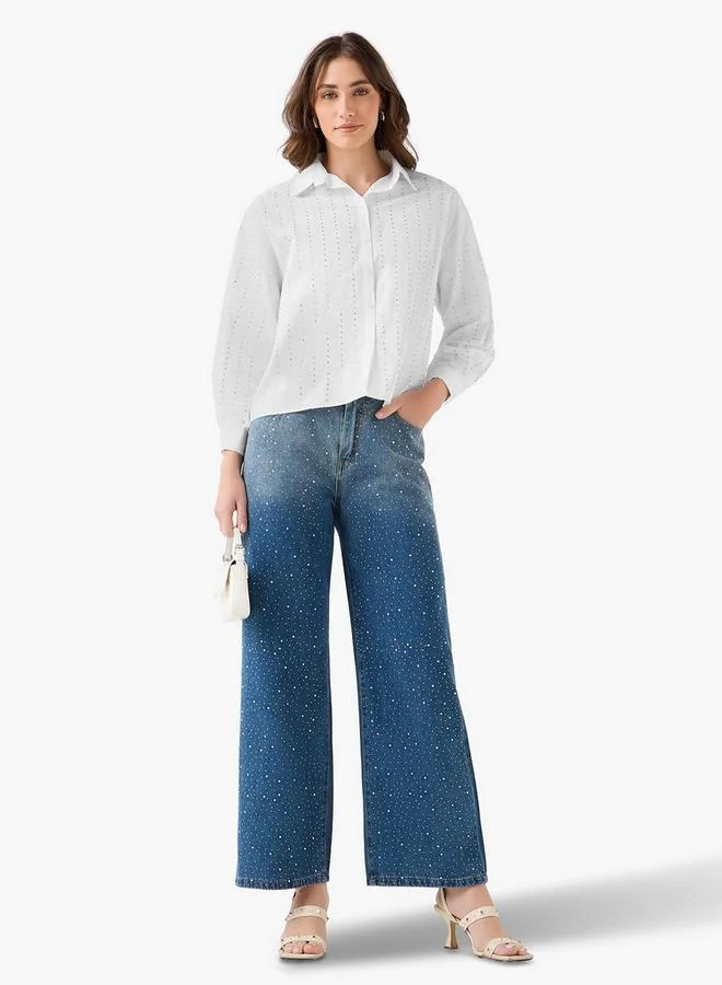 تواكستريمز 2Xtremz Cotton Shirt with Embellished Detail